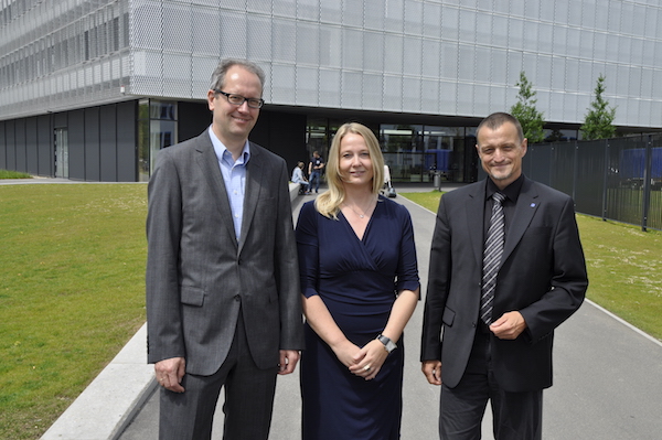 (von links): Prof. Dr. Berthold Stegemerten, Prof. Dr. Esther Winter und Prof. Dr. Claus Brell.